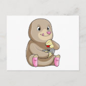 Mol als gamer met joystick briefkaart (Voorkant)