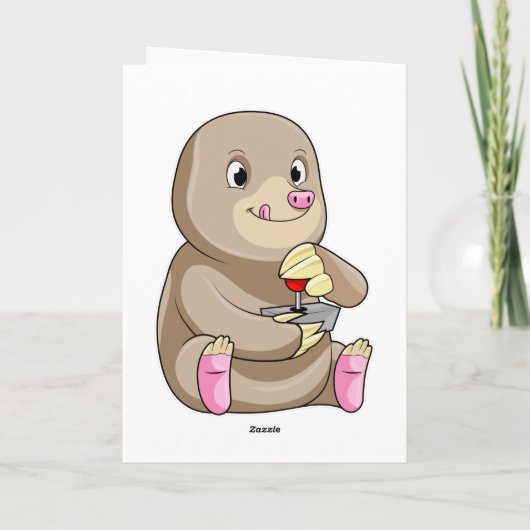 Mol als gamer met joystick kaart (Achterkant)