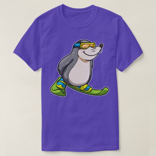 Mol als Skiër met Skibril T-shirt (Design voorkant)