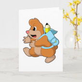 Mol als student met rugzak kaart (Gele Bloem)