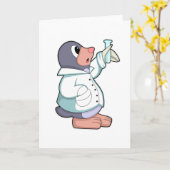 Mol als wetenschapper met reageerbuis kaart (Gele Bloem)