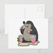 Mol als zanger met microfoon briefkaart (Voorkant / Achterkant)