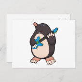 Mol bij muziek met gitaar briefkaart (Voorkant / Achterkant)