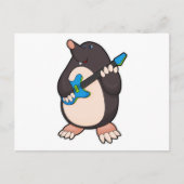 Mol bij muziek met gitaar briefkaart (Voorkant)