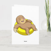 Mol bij zwemmen met reddingsboei kaart (Achterkant)