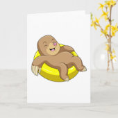 Mol bij zwemmen met reddingsboei kaart (Gele Bloem)