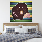 Mol en Stripes Verpakt Canvas (Insitu (Slaapkamer))