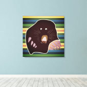 Mol en Stripes Verpakt Canvas (Insitu (Houten vloer))