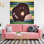 Mol en Stripes Verpakt Canvas Afdruk (Insitu (Woonkamer))