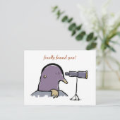 mol en telescoop - instelbaar briefkaart (Staand voorkant)