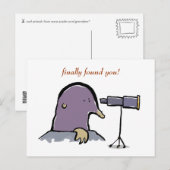 mol en telescoop - instelbaar briefkaart (Voorkant / Achterkant)