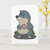 Mol met Donut Kaart (Gele Bloem)