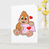 Mol met Hart Envelope Kaart (Gele Bloem)