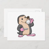 Mol met kopje koffie en schotel briefkaart (Voorkant / Achterkant)