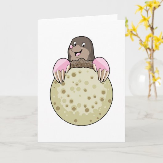 Mol met Maan Kaart (Gele Bloem)