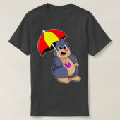 Mol met paraplu 2 t-shirt (Design voorkant)
