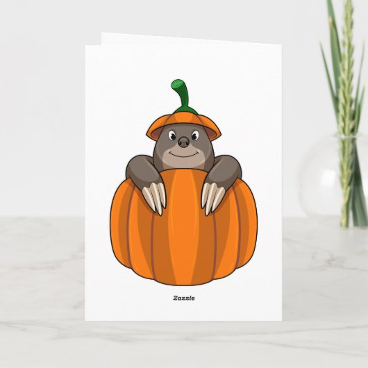 Mol met Pompoen Kaart (Achterkant)