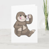 Mol met Regenworm Kaart (Voorkant)