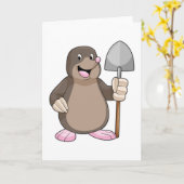 Mol met Schop Kaart (Gele Bloem)