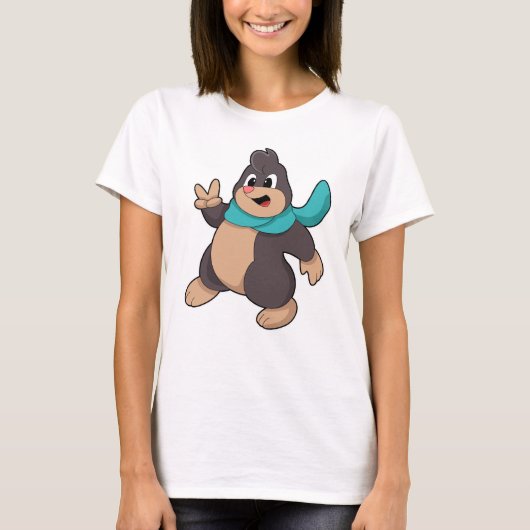 Mol met sjaal t-shirt (Voorkant)