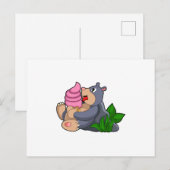 Mol met wafelijs briefkaart (Voorkant / Achterkant)