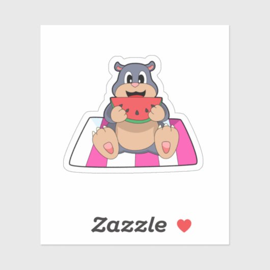 Mol met watermeloen.PNG Sticker (Vel)