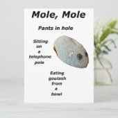 Mol, Mole Poster Feestdagenkaart (Staand voorkant)