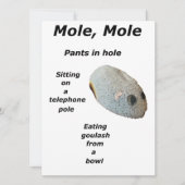 Mol, Mole Poster Feestdagenkaart (Voorkant)