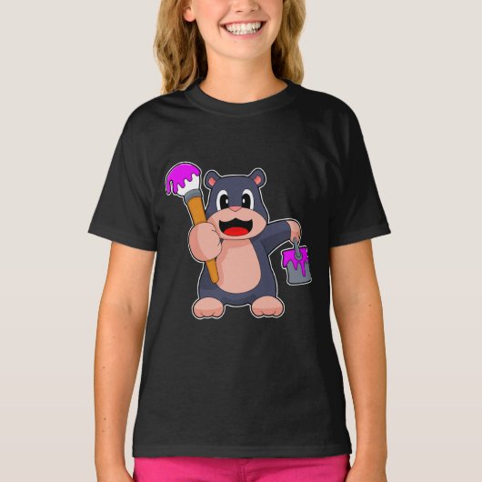 Mol Painter Penseel Schilderen T-shirt (Voorkant)