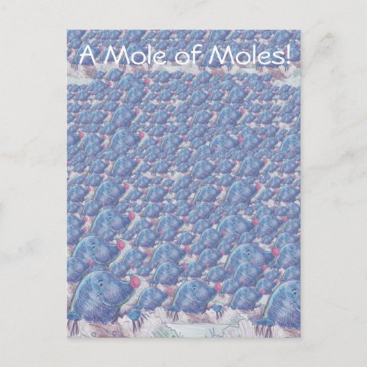 Mol van Moles Cartoon Avogadro Constant Briefkaart (Voorkant)