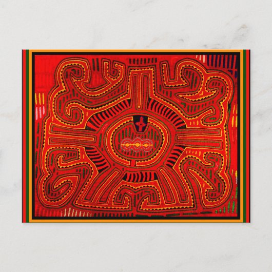 Mola Design door San Blas Indians Briefkaart (Voorkant)