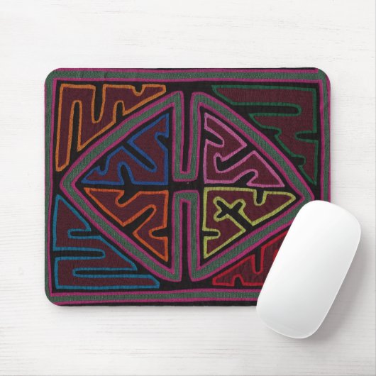 Mola_geometrisch ontwerp_mousepad muismat (Met muis)