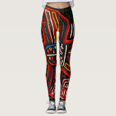 Mola-leggings zijn boho, arty en kleurrijk leggings (Voorkant)