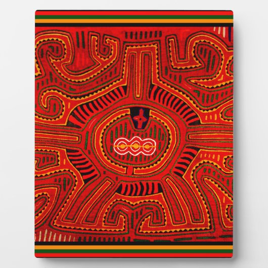 Mola-ontwerp van San Blas-indianen Fotoplaat (Voorkant)