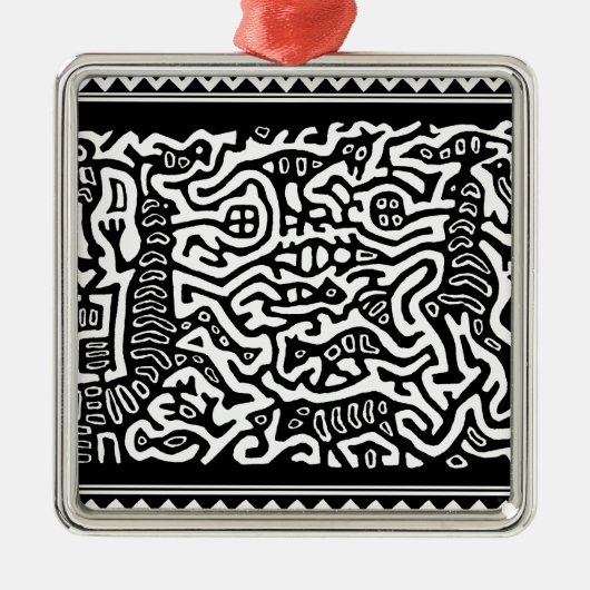 Mola Serpent Spirits Metalen Ornament (Voorkant)