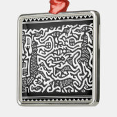 Mola Serpent Spirits Metalen Ornament (Links)