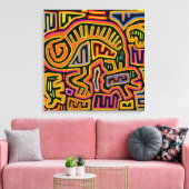 Mola Shaman Peyote Vision Canvas Afdruk (Insitu (Woonkamer))