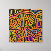 Mola Shaman Peyote Vision Canvas Afdruk (Voorkant)