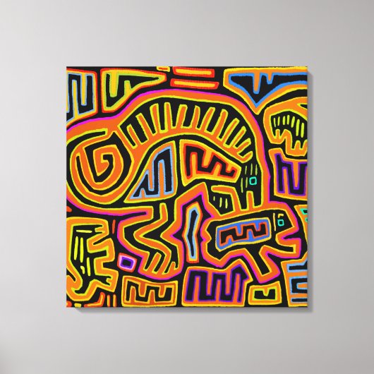 Mola Shaman Peyote Vision Canvas Afdruk (Voorkant)