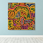 Mola Shaman Peyote Vision Canvas Afdruk (Insitu (Houten vloer))