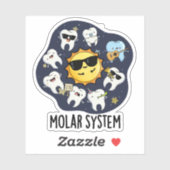 Molair systeem Grappige Dental Astronomy woordspel Sticker (Vel)