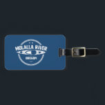 Molalla, Oregon Kayaking Bagagelabel<br><div class="desc">De Molalla is een driehoek van 51 mijl van de Willamette in het noordwestelijke deel van Oregon in de Verenigde Staten. Het stroomt noordwesten van het Cascade-gebied door de Wilde tabelrotsen en passeert de stad Molalla voordat het de grote rivier bij Canby binnenstroomt</div>