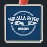 Molalla, Oregon Kayaking Metalen Ornament<br><div class="desc">De Molalla is een driehoek van 51 mijl van de Willamette in het noordwestelijke deel van Oregon in de Verenigde Staten. Het stroomt noordwesten van het Cascade-gebied door de Wilde tabelrotsen en passeert de stad Molalla voordat het de grote rivier bij Canby binnenstroomt</div>