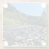 Molalla Rivier, OR Glazen Onderzetter (Achterkant)