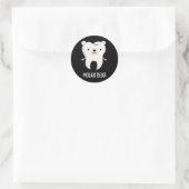 Molar Beer Funny Tooth Pun Dark BG Ronde Sticker (Tas)