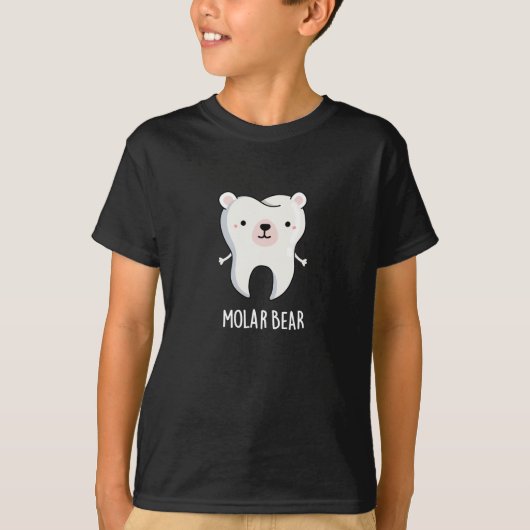 Molar Beer Funny Tooth Pun Dark BG T-shirt (Voorkant)