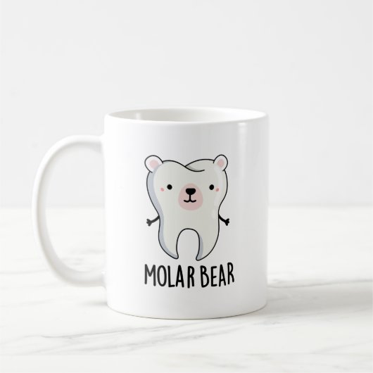 Molar Beer Funny Tooth Pun Koffiemok (Links)