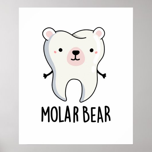 Molar Beer Funny Tooth Pun Poster (Voorkant)