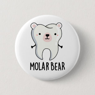 Molar Beer Funny Tooth Pun Ronde Button 5,7 Cm