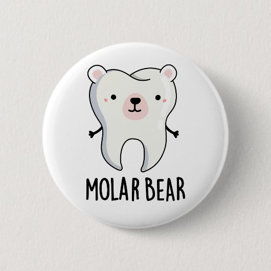 Molar Beer Funny Tooth Pun Ronde Button 5,7 Cm (Voorkant)